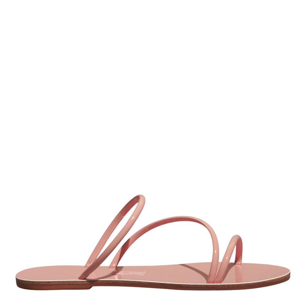 Rasteirinha Santa Lolla Rosa Verniz