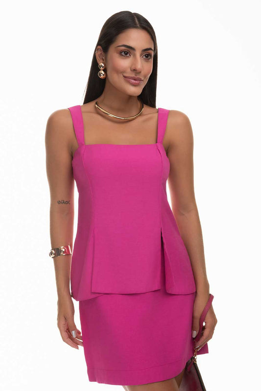 Saia Alfaiataria Rosa Frysaide