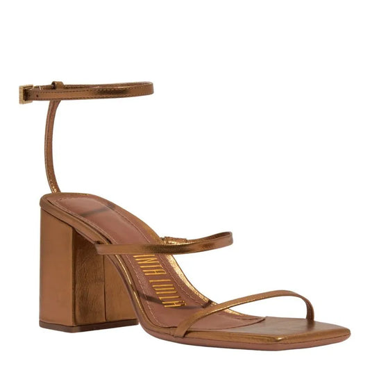 Sandália Bronze Santa Lolla Salto Bloco
