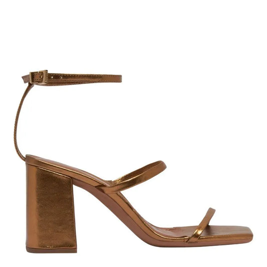 Sandália Bronze Santa Lolla Salto Bloco