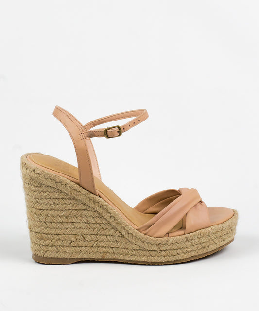 Sandália Degalls Nude Salto Anabela