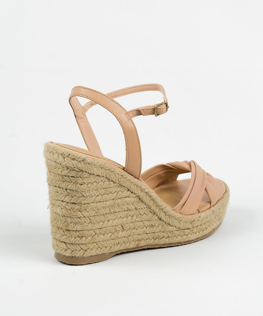 Sandália Degalls Nude Salto Anabela