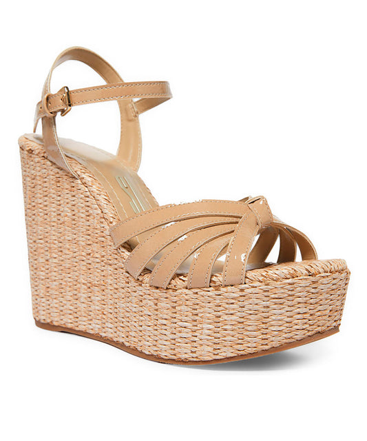 Sandália Espadrilhe Santa Lolla Nude Verniz