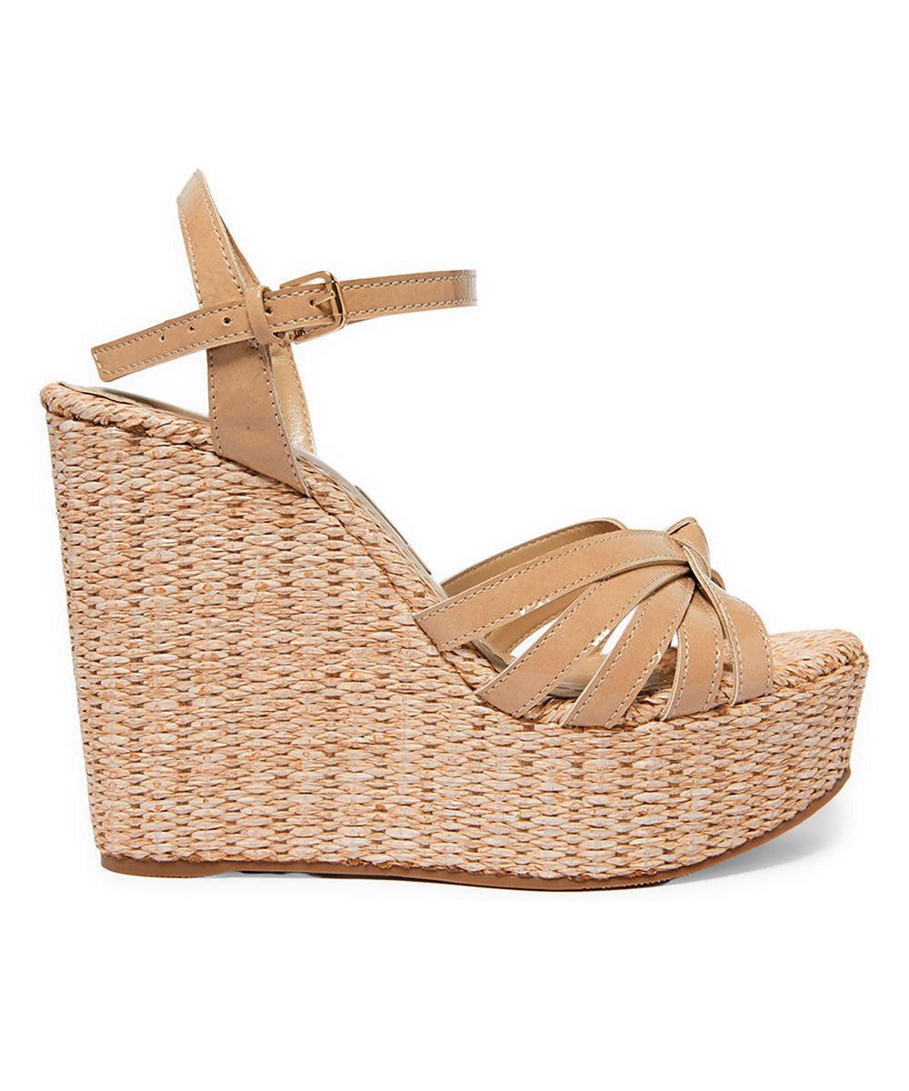 Sandália Espadrilhe Santa Lolla Nude Verniz
