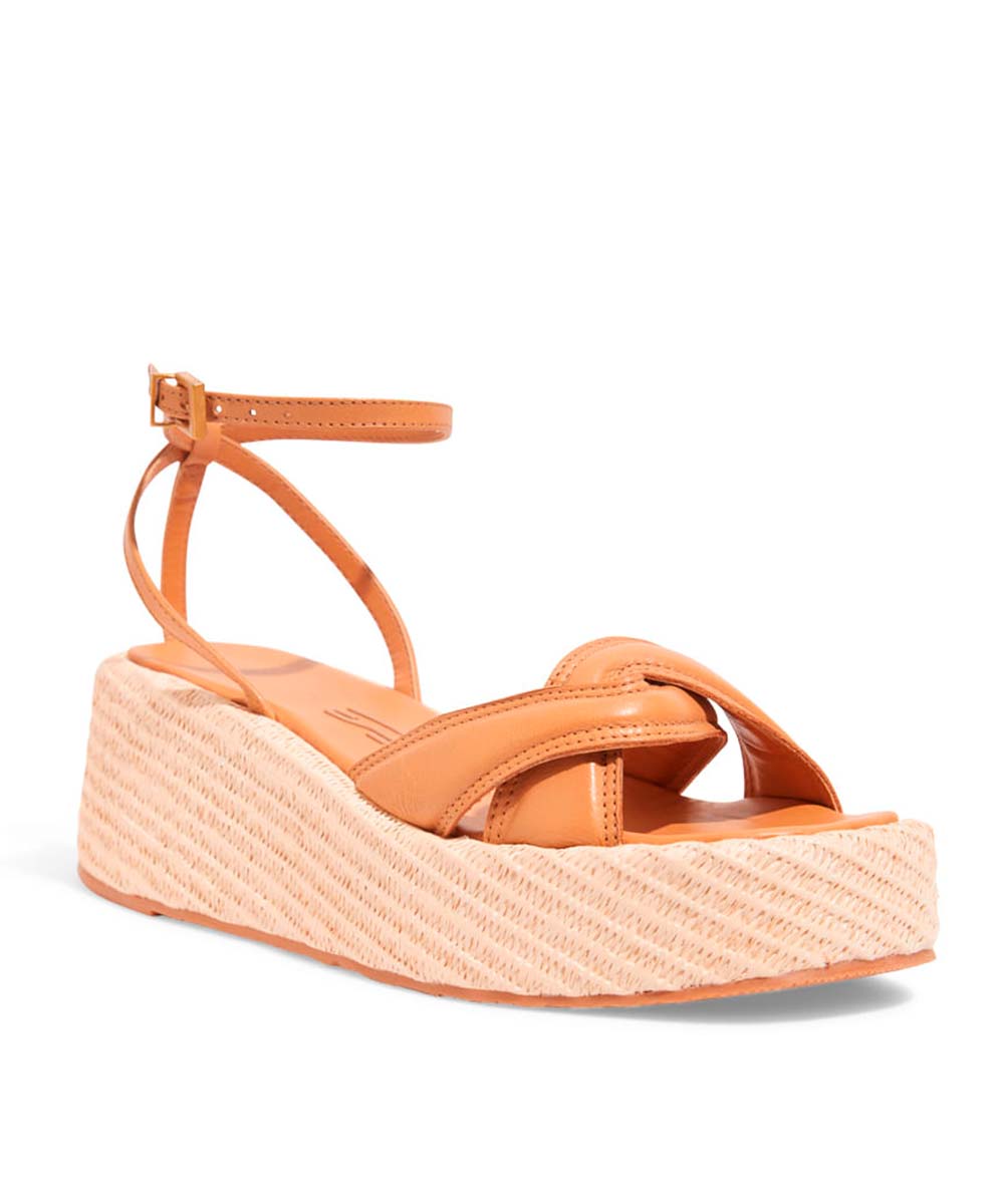 Sandália Espadrille Santa Lolla Caramelo Palha