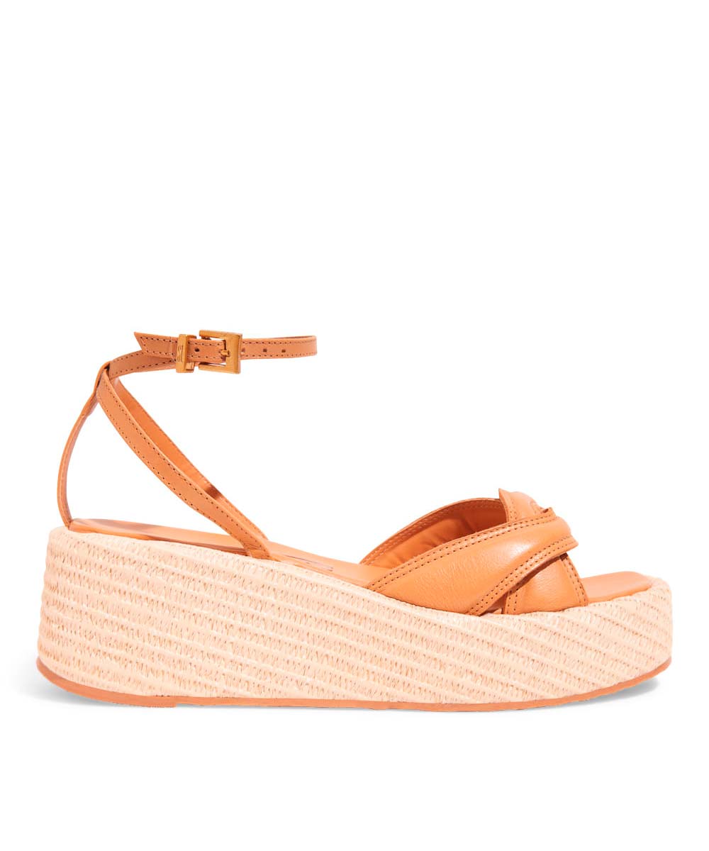 Sandália Espadrille Santa Lolla Caramelo Palha