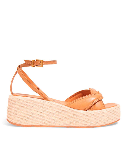 Sandália Espadrille Santa Lolla Caramelo Palha
