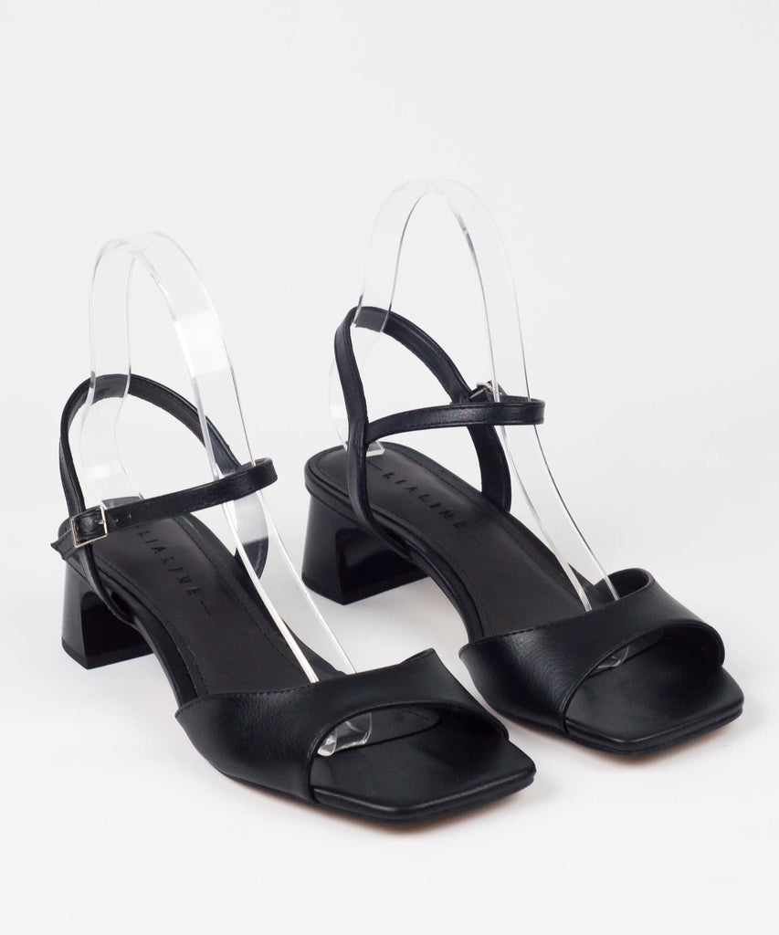Sandália Lia Line Preta Salto Grosso - 2043.70335
