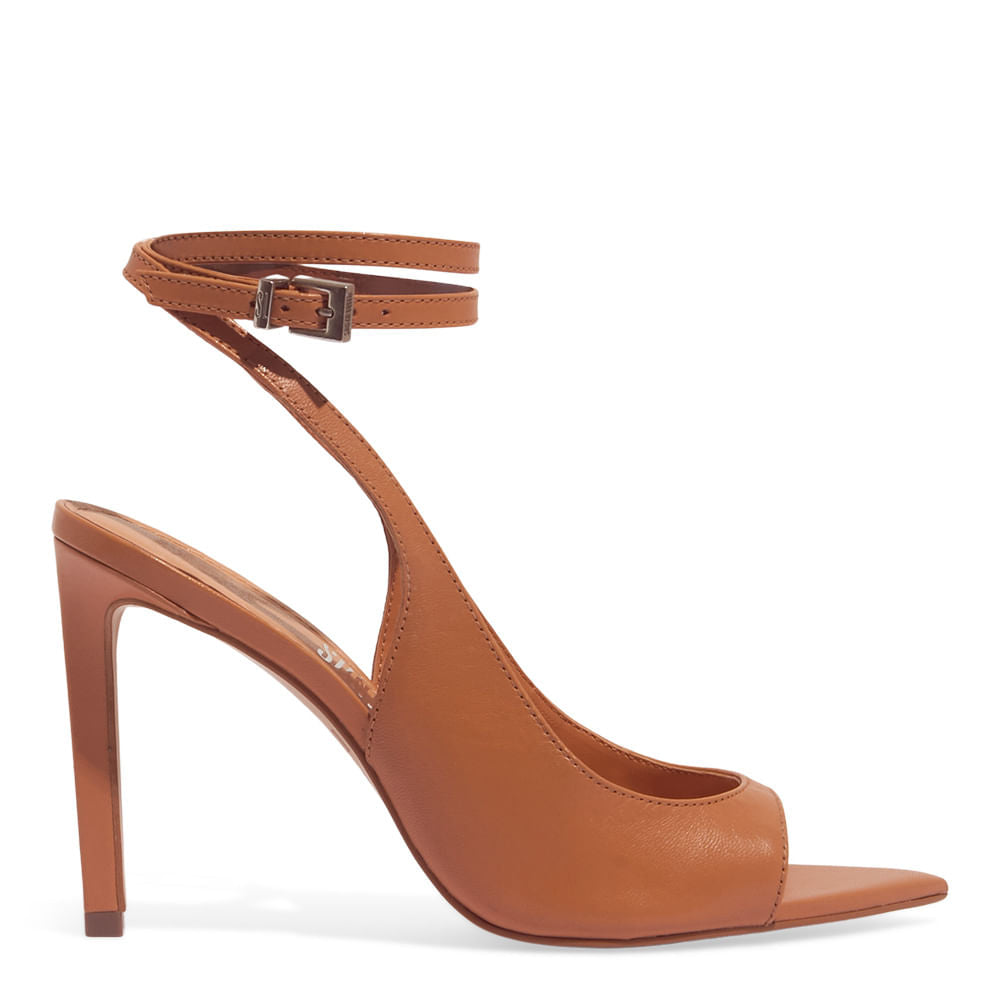 Santa Lolla Peep Toe Preto Salto Fino Sandalia Feminina Santa