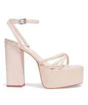Sandália Plataforma Santa Lolla Alto Tiras Finas Off White