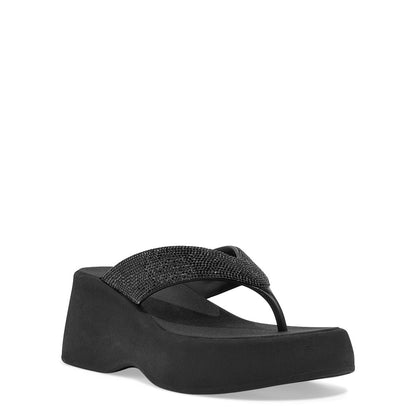 Sandália Plataforma Santa Lolla Preta Strass