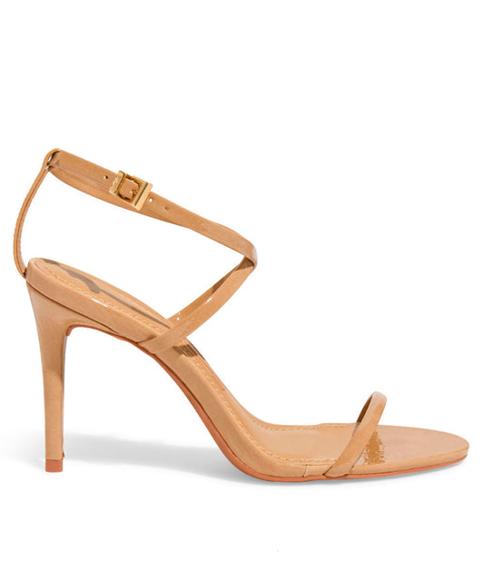 Sandália Santa Lolla Bege Envernizada Salto Fino