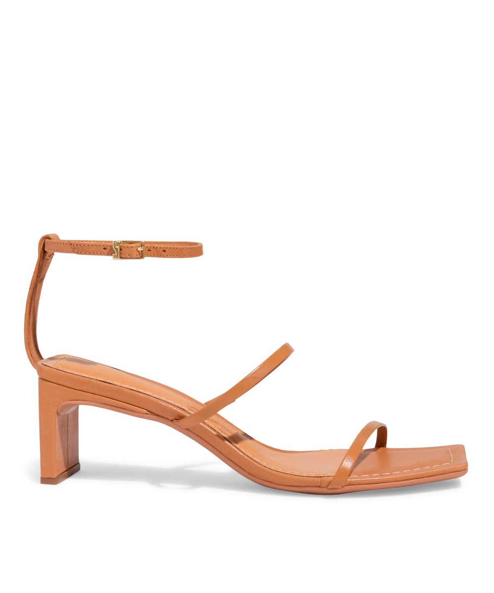 Sandália Santa Lolla Bege Salto Reto Baixo