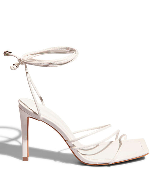 Sandália Santa Lolla Branca Napa Salto Fino