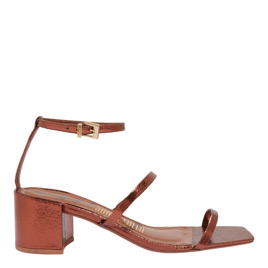 Sandália Santa Lolla Bronze Salto Grosso