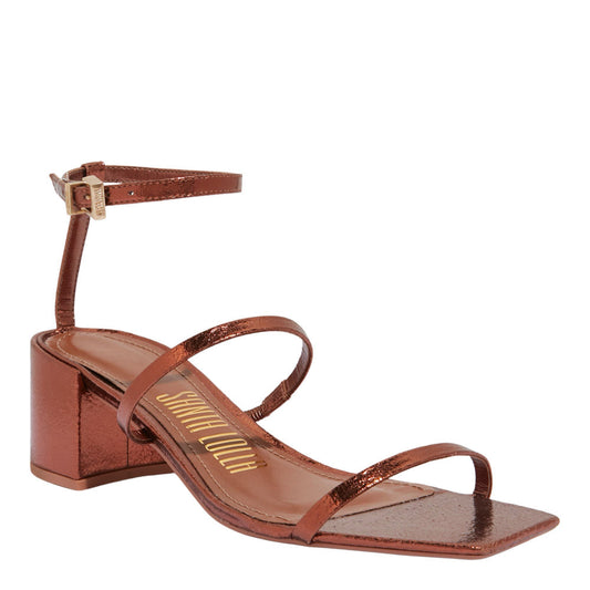 Sandália Santa Lolla Bronze Salto Grosso