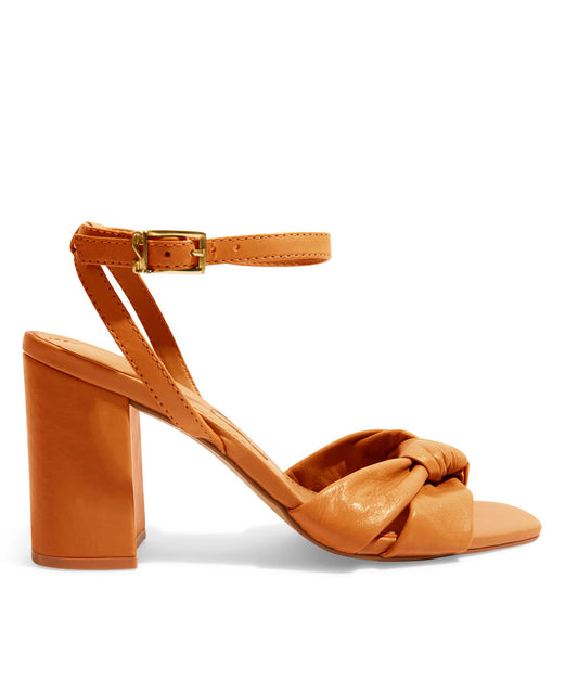 Sandália Santa Lolla Caramelo Salto Grosso Tiras Nó