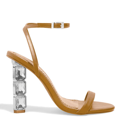 Sandália Santa Lolla Caramelo Salto Pedraria