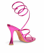 Sandália Santa Lolla Cobra Cristal Pink Espiral Salto Fino