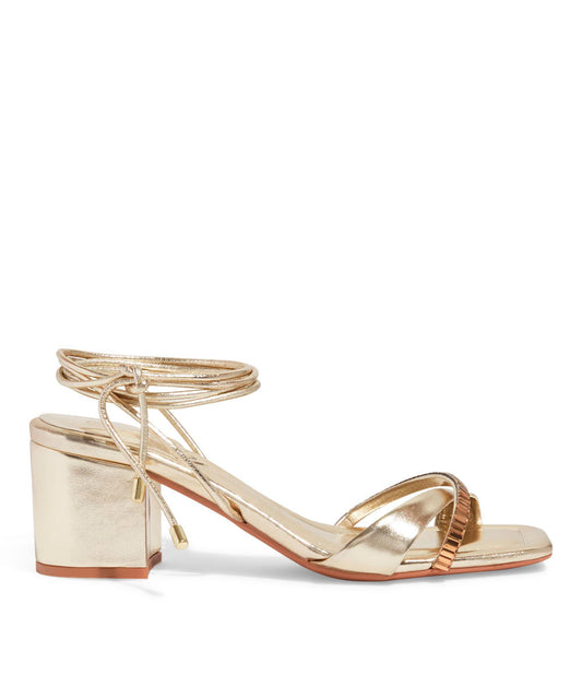 Sandália Santa Lolla Dourada Metalizada Amarração