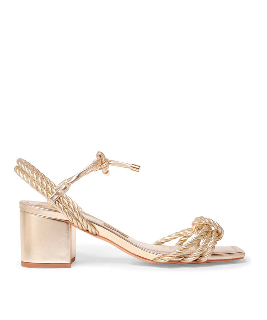 Sandália Santa Lolla Dourada Metalizada Nó