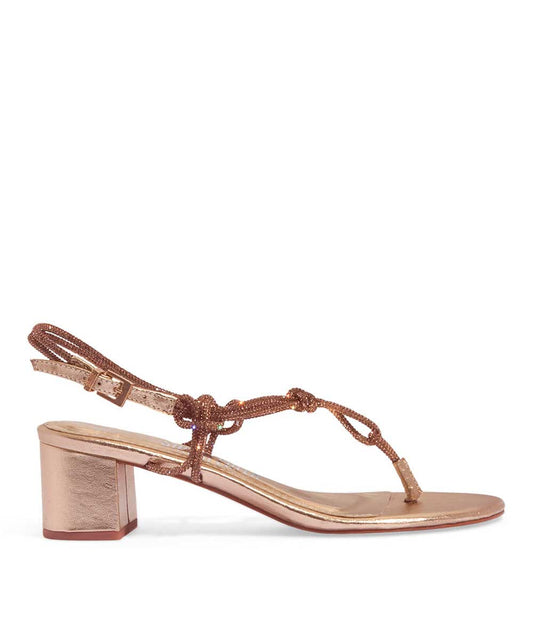 Sandália Santa Lolla Dourada Metalizada Strass