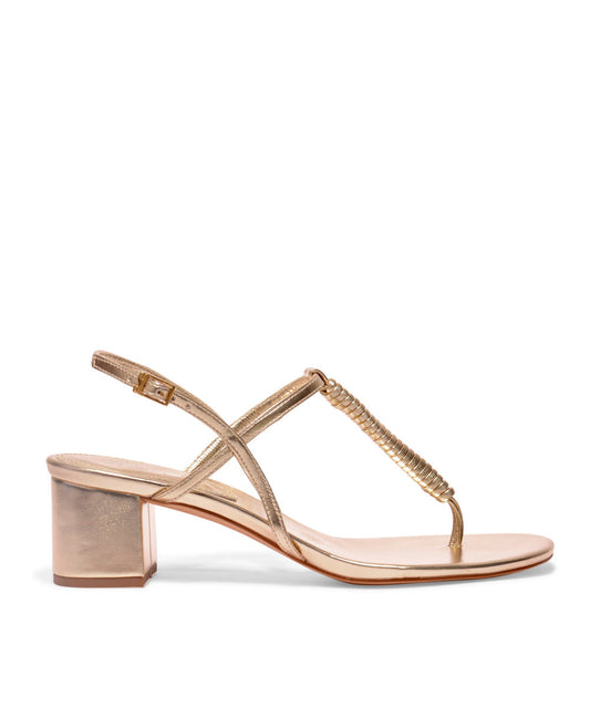 Sandália Santa Lolla Dourada Metalizada Tira
