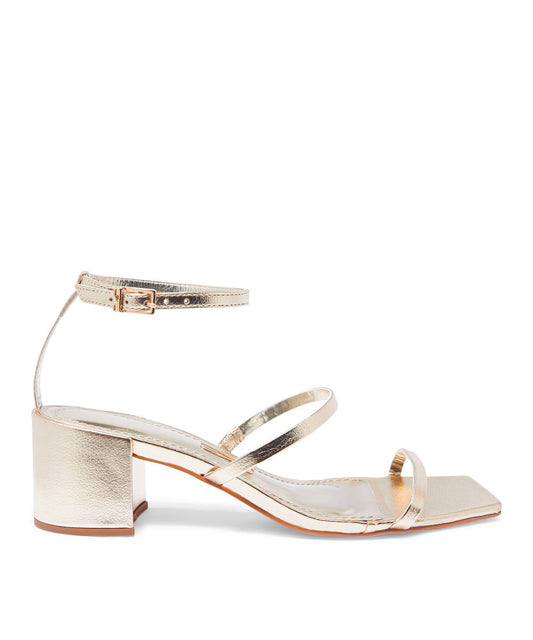 Sandália Santa Lolla Dourada Metalizada Tiras