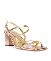 Sandália Santa Lolla Dourado Metalizado