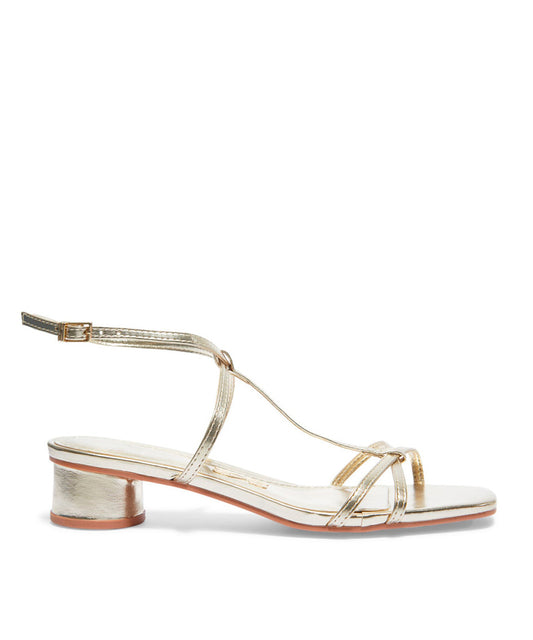 Sandália Santa Lolla Dourado Metalizado