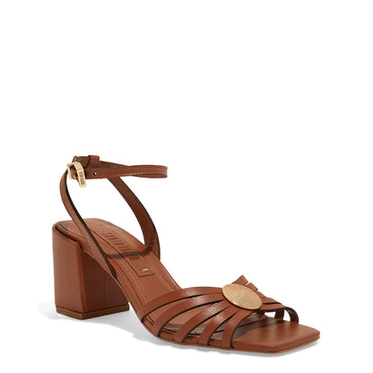 Sandalia Santa Lolla Marrom Safari Salto Bloco