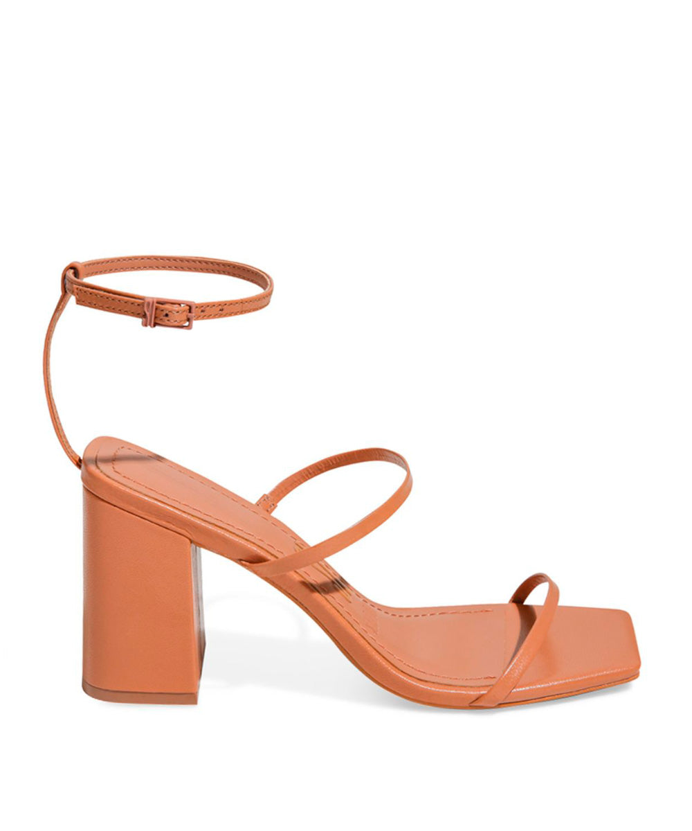 Sandália Santa Lolla Marrom Salto Grosso Tiras