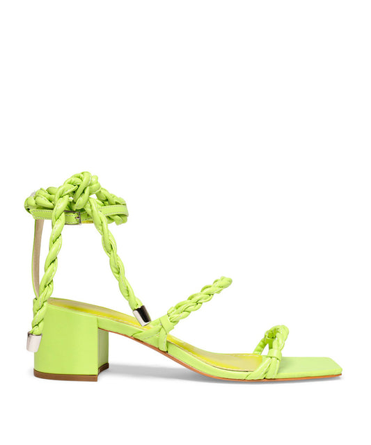 Sandália Santa Lolla Napa Verde Lima Soft Salto Médio Amarração