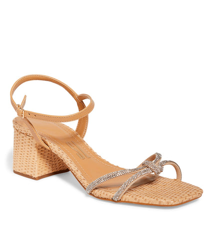 Sandália Santa Lolla Nude Palha Strass