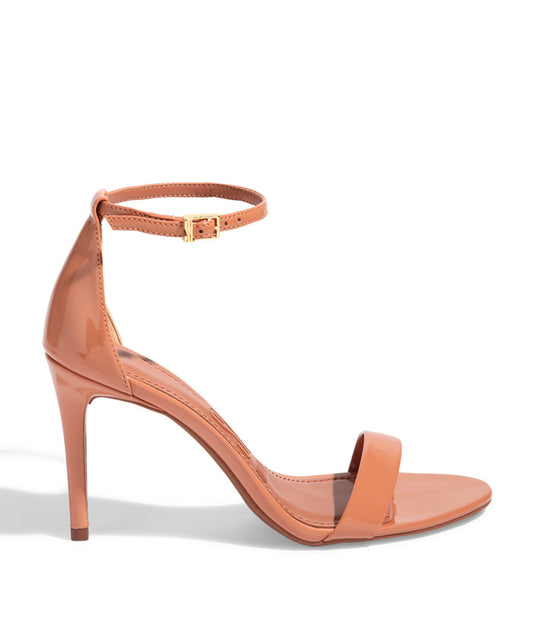 Sandália Santa Lolla Nude Verniz Salto Fino