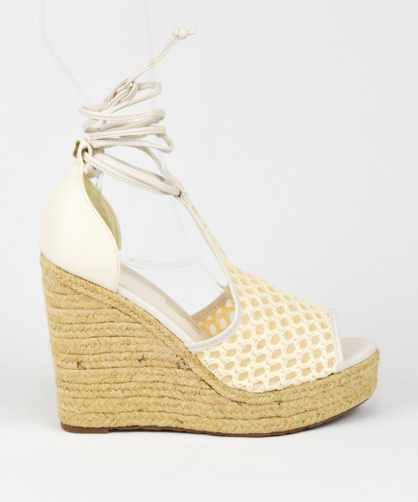 Sandália Santa Lolla Off White Anabela