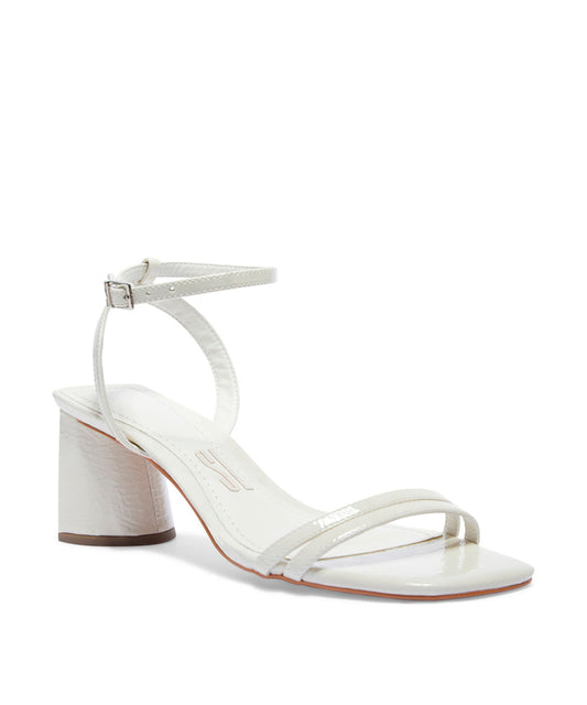 Sandália Santa Lolla Off White Salto Grosso