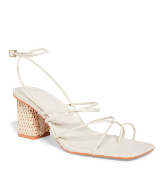 Sandália Santa Lolla Off White Salto Palha