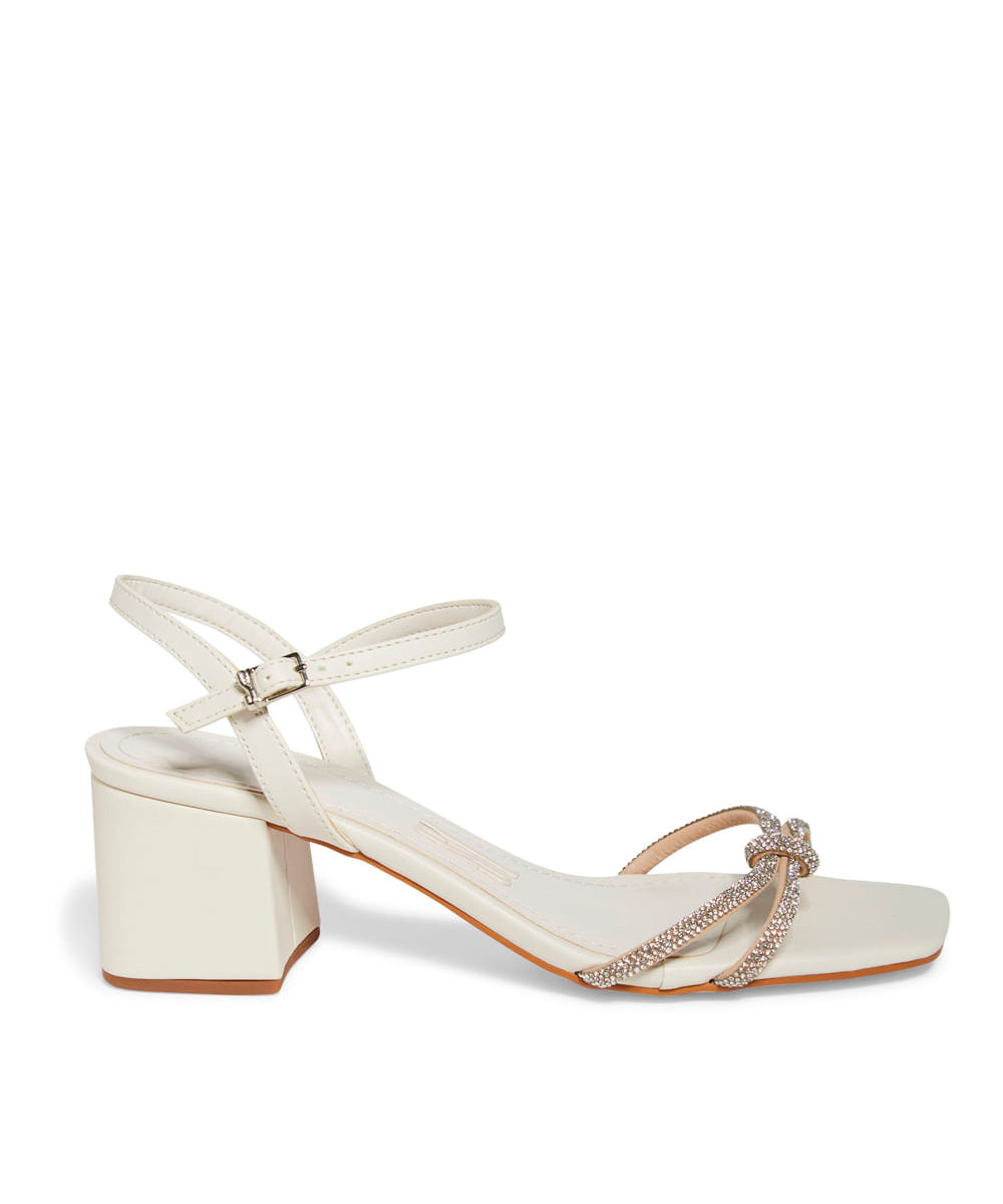 Sandália Santa Lolla Off White Strass