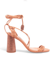 Sandália Santa Lolla Palha Strass Amarração