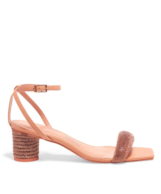 Sandália Santa Lolla Palha Strass Salto Baixo