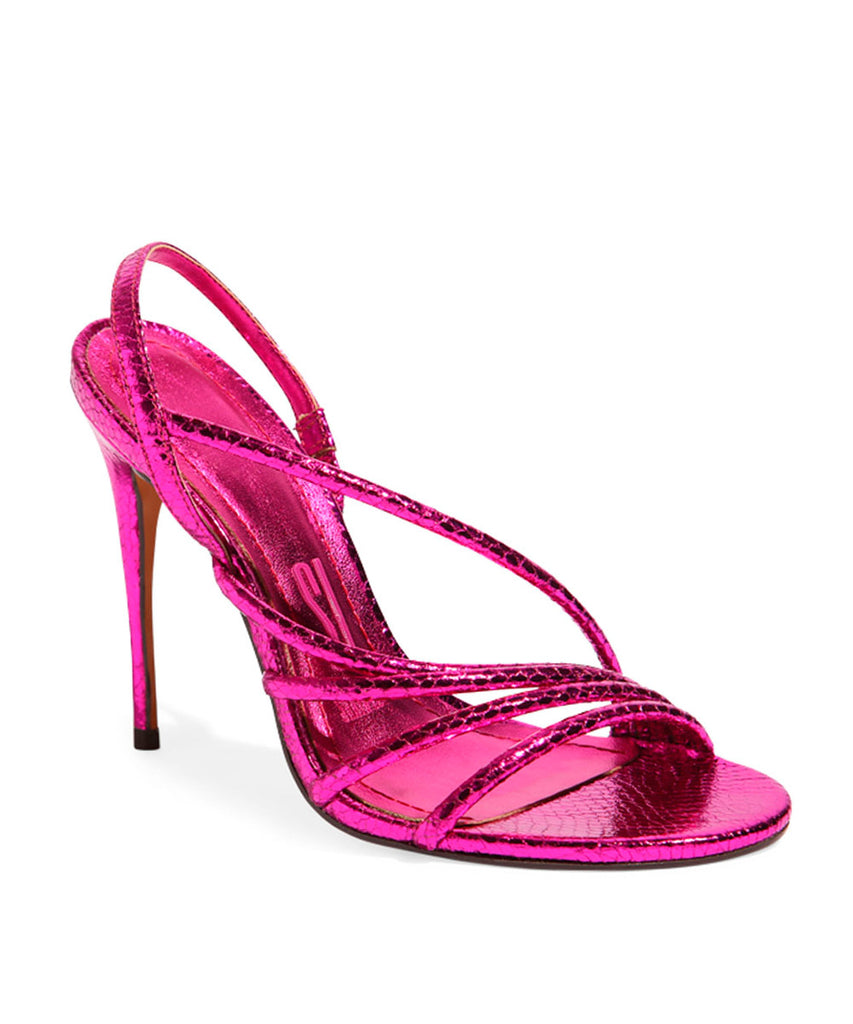 Sandália Santa Lolla Pink Cristal Salto Alto Fino