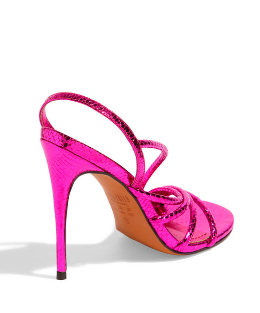 Sandália Santa Lolla Pink Cristal Salto Alto Fino