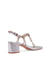 Sandalia Santa Lolla Prata Metalizado Strass