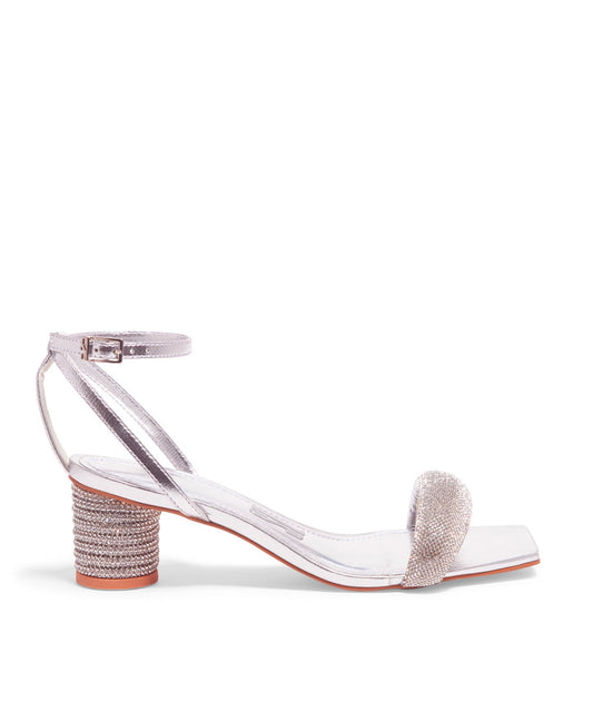 Sandália Santa Lolla Prata Metalizado Strass