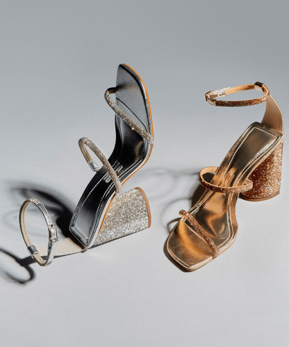 Sandália Santa Lolla Prata Strass