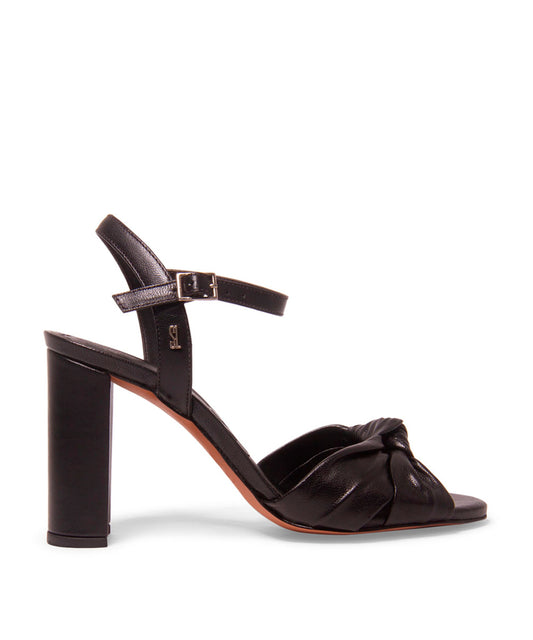 Sandália Santa Lolla Preta Salto Alto Grosso