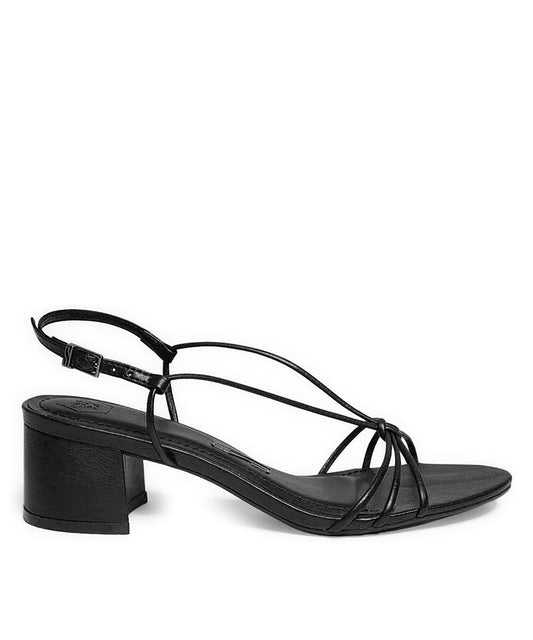 Sandália Santa Lolla Preta Salto Baixo Nó