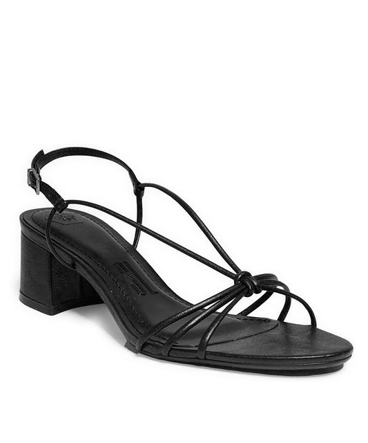 Sandália Santa Lolla Preta Salto Baixo Nó