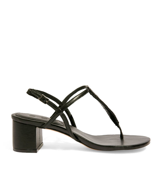 Sandália Santa Lolla Preta Salto Bloco Baixo
